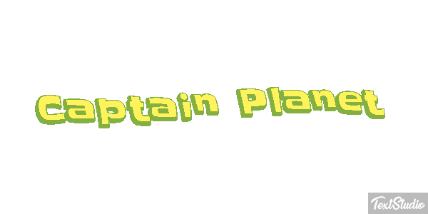 Captain Planet Text effect