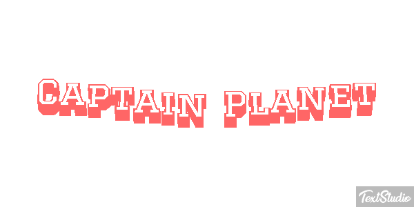 Captain Planet Text effect