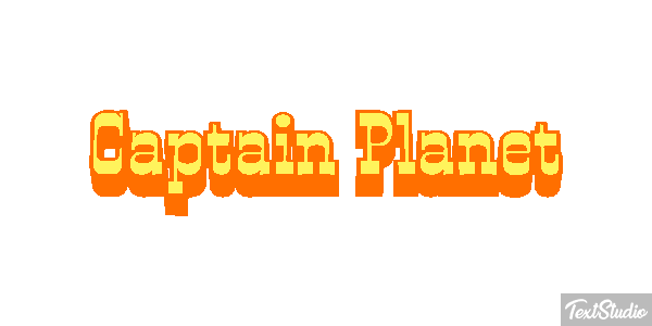 Captain Planet Text effect