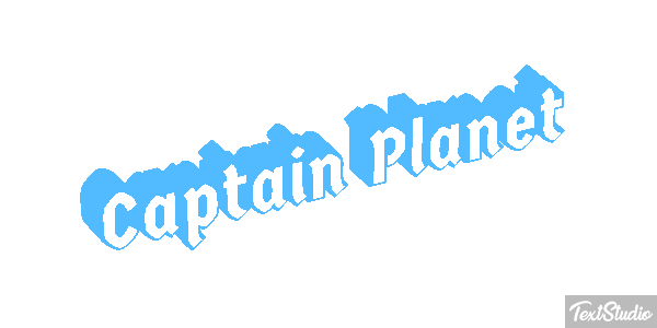 Captain Planet Text effect