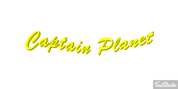 Captain Planet Text effect