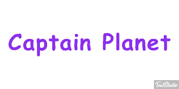 Captain Planet Text effect