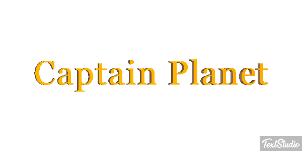 Captain Planet Text effect