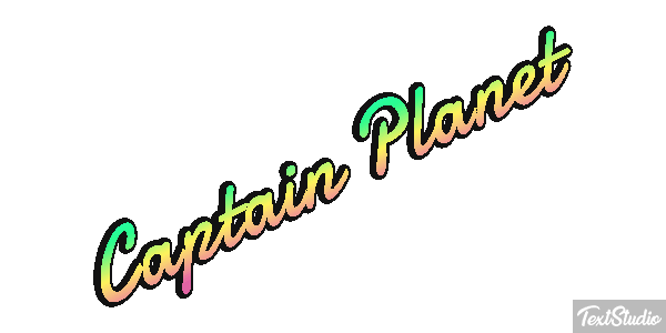 Captain Planet Text effect
