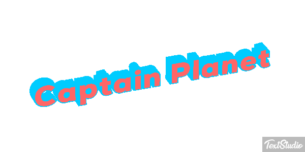 Captain Planet Text effect