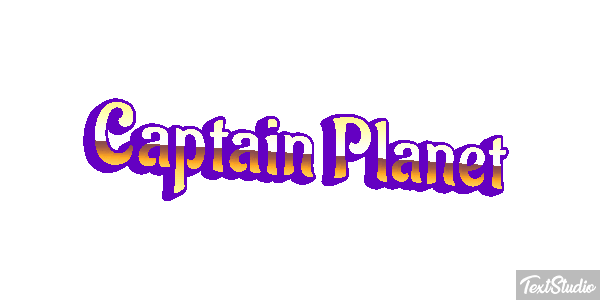 Captain Planet Text effect
