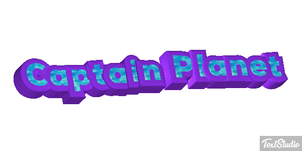 Captain Planet Text effect