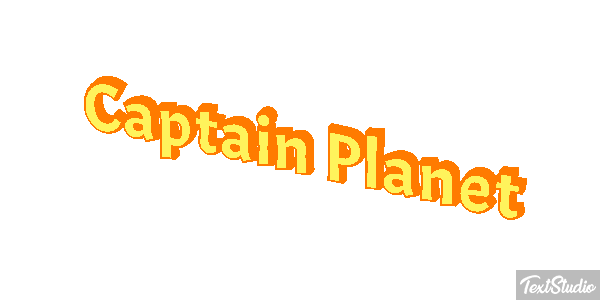 Captain Planet Text effect