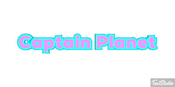 Captain Planet Text effect