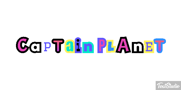 Captain Planet Text effect