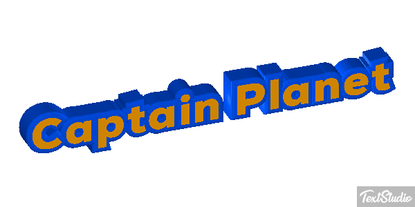 Captain Planet Text effect