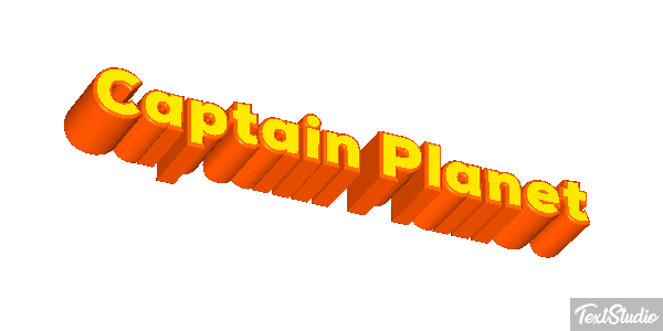 Captain Planet Text effect