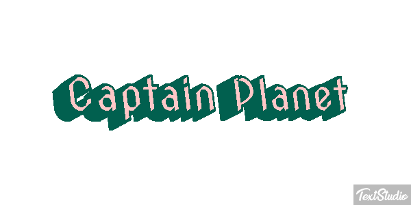 Captain Planet Text effect