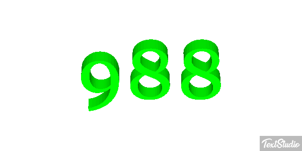 988 Text effect