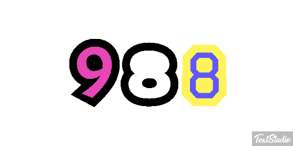 988 Text effect