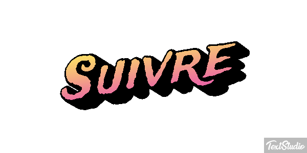 Suivre Текстовый эффект