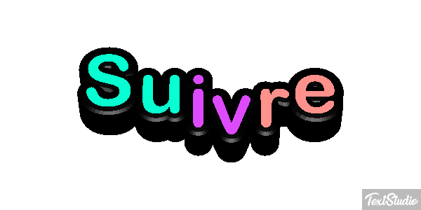 Suivre Текстовый эффект