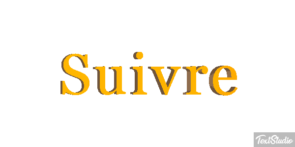 Suivre Текстовый эффект