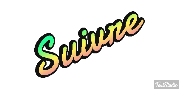 Suivre Текстовый эффект