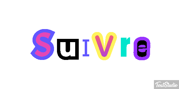 Suivre Текстовый эффект
