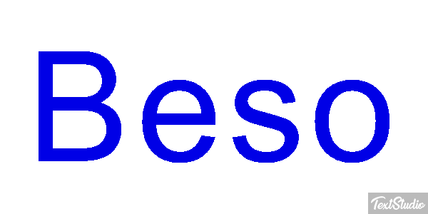 Beso Efecto de texto