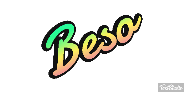 Beso Efecto de texto