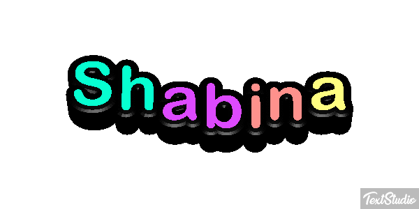 Shabina Text effect