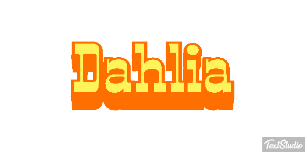 Dahlia Texteffekt