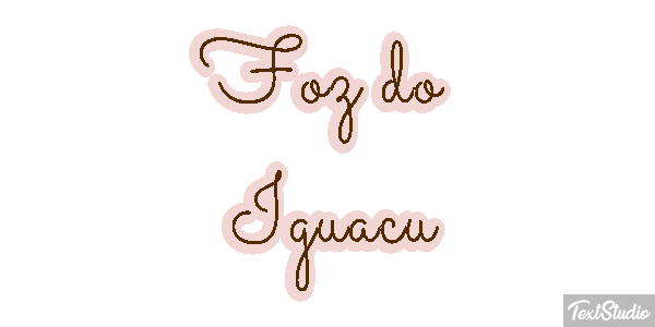 Foz do Iguaçu Efecto de texto