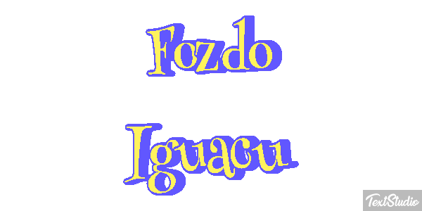 Foz do Iguaçu Efecto de texto