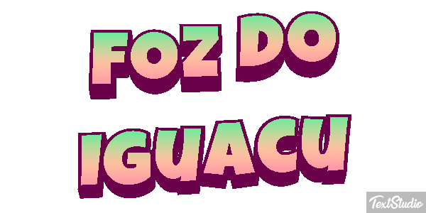 Foz do Iguaçu Efecto de texto