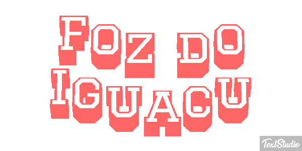 Foz do Iguaçu Efecto de texto