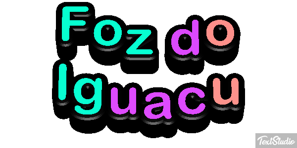 Foz do Iguaçu Efecto de texto