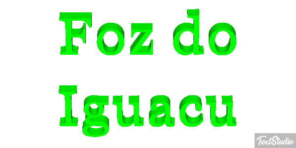 Foz do Iguaçu Efecto de texto