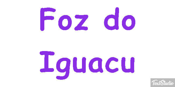 Foz do Iguaçu Efecto de texto