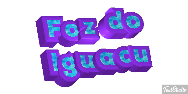 Foz do Iguaçu Efecto de texto