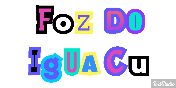 Foz do Iguaçu Efecto de texto