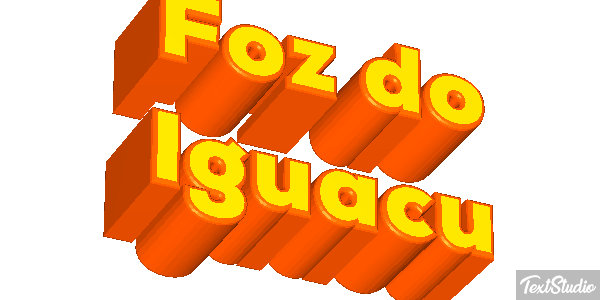 Foz do Iguaçu Efecto de texto