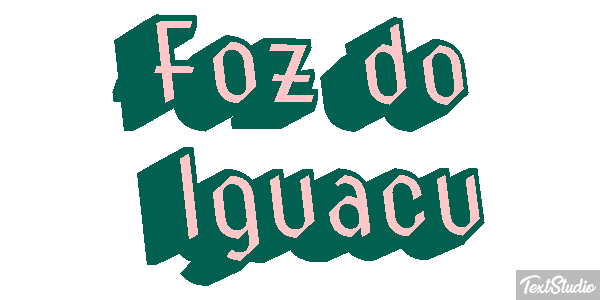 Foz do Iguaçu Efecto de texto