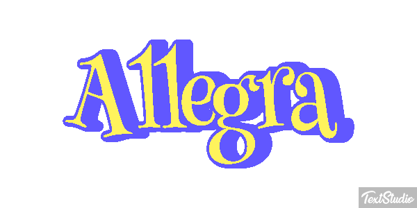 Allegra Effetto testo