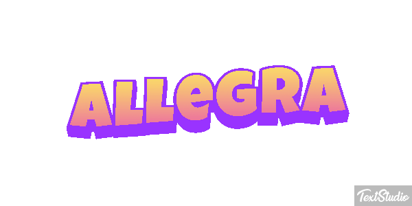 Allegra Effetto testo