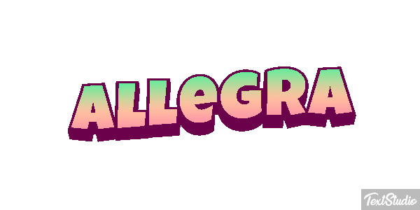 Allegra Effetto testo