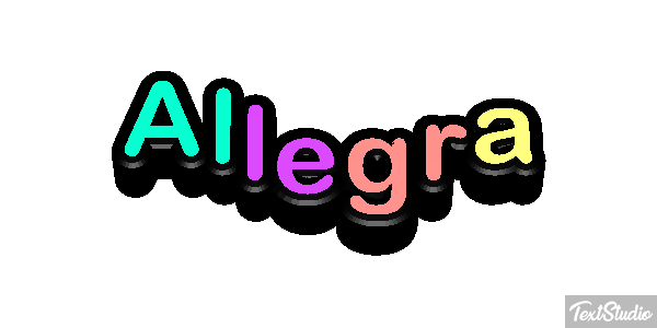 Allegra Effetto testo