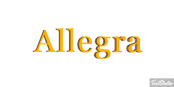 Allegra Effetto testo