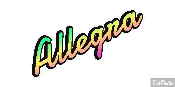Allegra Effetto testo