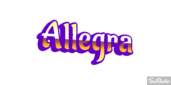 Allegra Effetto testo