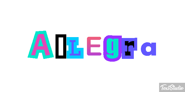 Allegra Effetto testo
