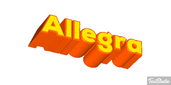 Allegra Effetto testo