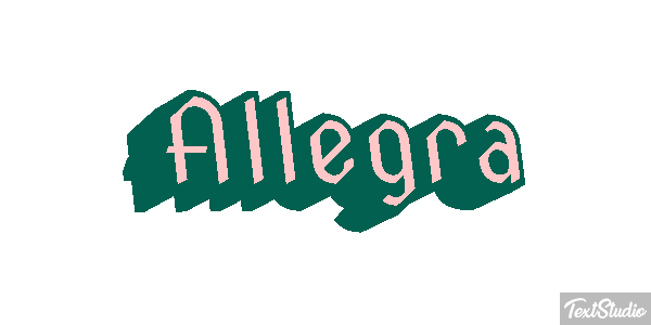 Allegra Effetto testo