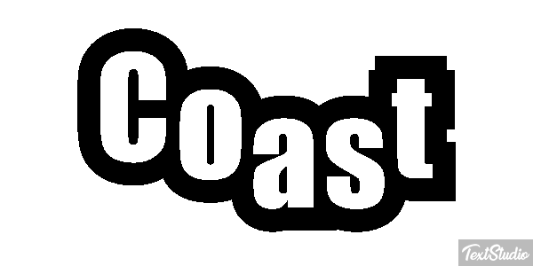 Coast Tekst effect